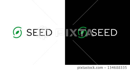 The S logo design for the seed logo is unique and modern 134688335