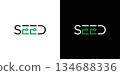 The seed logo is simple and modern 134688336