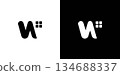 The W initial window logo design is unique and modern 134688337