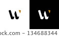 Unique and modern W letter logo design 134688344