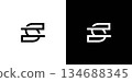 Unique and simple S letter logo design 134688345