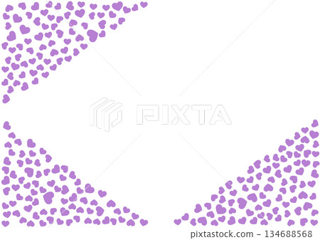 Heart pattern background Purple solid color Heart 134688568