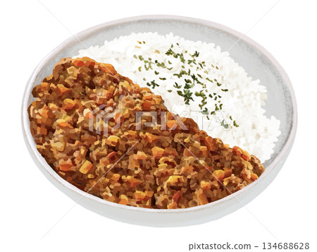 Keema curry (with parsley) Keema curry (with parsley) 134688628