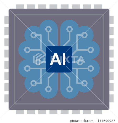 Vector illustration of next-generation digital technology featuring cutting-edge semiconductor chips and artificial intelligence Vector illustration of next-generation digital technology featuring cutting-edge semiconductor chips and artificial intelligence 134690927