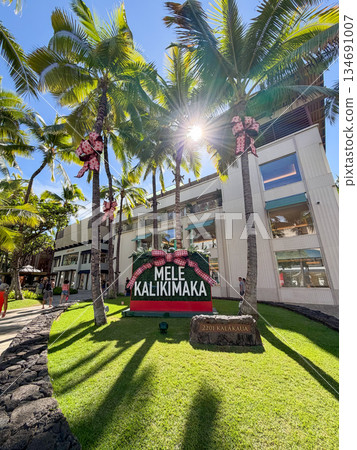 Hawaii Christmas decorations create a tropical holiday atmosphere Hawaii Christmas decorations create a tropical holiday atmosphere 134691007