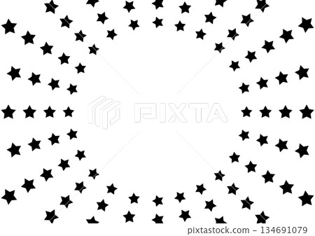 美式漫畫風格的星形匯聚線設計，以及可用於營造閃光效果的放射狀邊框 134691079