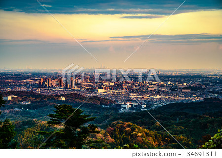 Evening view (Mount Takao, Kasumidai Observatory) Evening view (Mount Takao, Kasumidai Observatory) 134691311