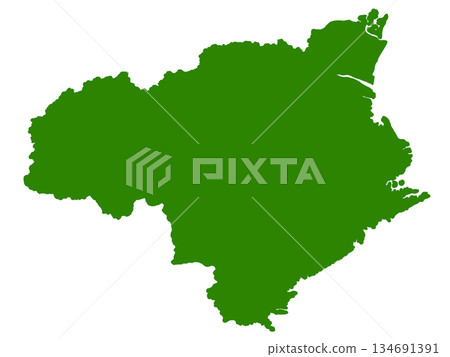 Map of Tokushima Prefecture (Green) Map of Tokushima Prefecture (Green) 134691391