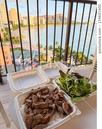 Hawaiian Lanai steak plate 134691400