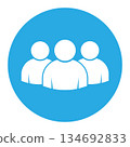 People flat style icon vector. Team work symbol. Group of humans sign For your web site design, logo, app, UI. illustration 134692833