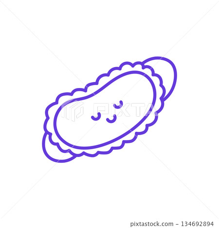 Sleeping Eye Mask Icon. Thin Line Illustration of Soft Mask with Closed Eyes and Adjustable Strap, Pictogram of Comfort for Sleep, Travel Blindfold, Bedtime Accessory and Relaxation Aid. Sleeping Eye Mask Icon. Thin Line Illustration of Soft Mask with Closed Eyes and Adjustable Strap, Pictogram of Comfort for Sleep, Travel Blindfold, Bedtime Accessory and Relaxation Aid. 134692894