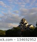 "Okayama Castle at dusk" 134692952