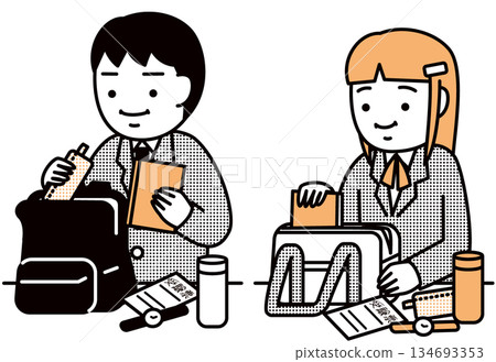 High school students preparing for exams 134693353