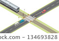 Isometric image of a closed railroad crossing [A] (plain) 134693828