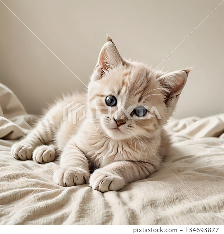 金卡洛小貓舒適地躺著 134693877