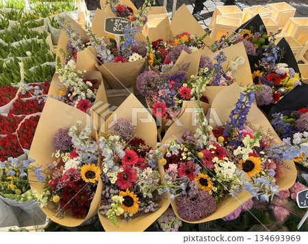 A bouquet seen at a market in Antwerp, Belgium 134693969