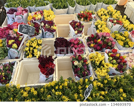 A bouquet seen at a market in Antwerp, Belgium 134693970