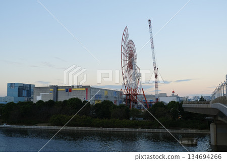Odaiba Ferris Wheel Demolition Work September 2022 134694266