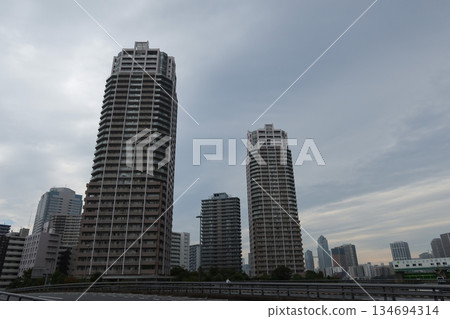 Tower Apartment Cloudy Weather 134694314
