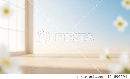 Blurred marigold petals, indoors, frame material 134694594