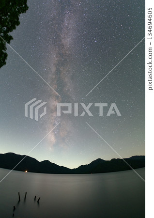 The Milky Way over Lake Chuzenji, a view of Oku-Nikko 134694605