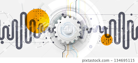 Modern abstract technology and science background concept Modern abstract technology and science background concept 134695115