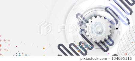 Modern abstract technology and science background concept 134695116