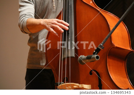 演奏低音提琴的男子 134695343