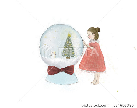 雪球和女孩 雪球和女孩 134695386