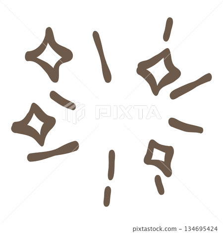 Hand-drawn style abstract illustration of lines and diamonds 134695424