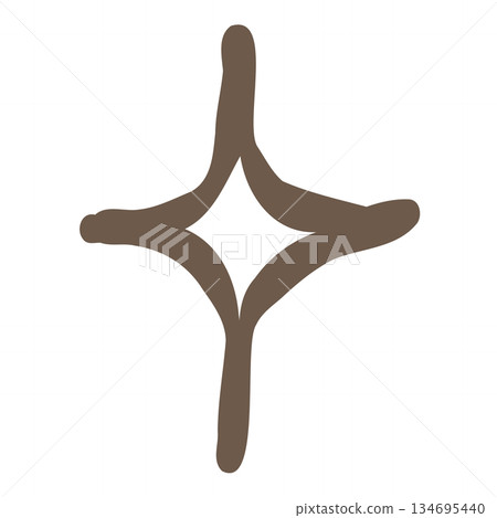 Hand-drawn brown glitter abstract outline illustration material Hand-drawn brown glitter abstract outline illustration material 134695440