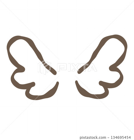 Hand-drawn style angel wings illustration material 134695454