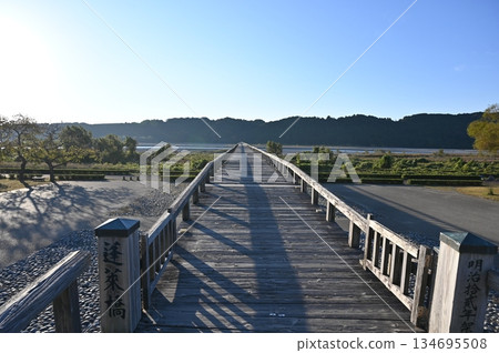 Horai Bridge, the world's longest wooden pedestrian bridge, Shimada City Horai Bridge, the world's longest wooden pedestrian bridge, Shimada City 134695508