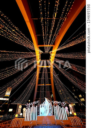 豐橋站東出口人行天台上的聖誕燈飾 134695598