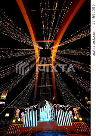 豐橋站東出口人行天台上的聖誕燈飾 134695599