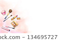 Watercolor colorful makeup set 134695727
