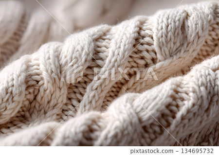 白色針織毛衣的質地 134695732