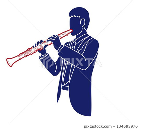 Clarinet Musician Orchestra Instrument Cartoon Graphic Vector Clarinet Musician Orchestra Instrument Cartoon Graphic Vector 134695970