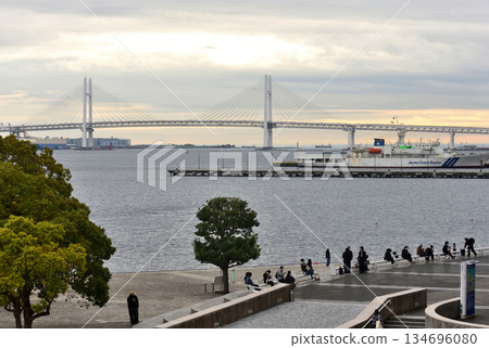 People lining up for an event at Pacifico Yokohama People lining up for an event at Pacifico Yokohama 134696080