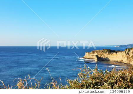 Katsuura, Chiba Prefecture, blue sky and sea 134696139