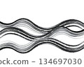 Brush stroke wavy line background material illustration Brush stroke wavy line background material illustration 134697030