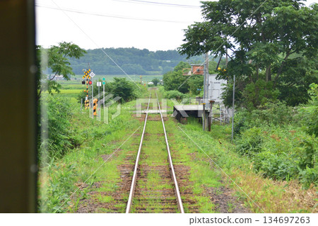 JR北海道留萌本線七方別站至石繹沼田站的風景 JR北海道留萌本線七方別站至石繹沼田站的風景 134697263
