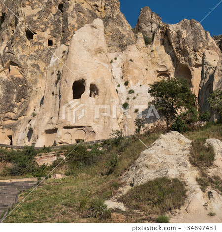 Rock-cut St. Catherine's Chapel in Goreme Open-Air Museum, Cappadocia, Turkey. Rock-cut St. Catherine's Chapel in Goreme Open-Air Museum, Cappadocia, Turkey. 134697431