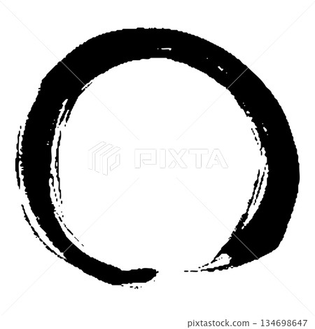 日式風格的毛筆插畫 134698647