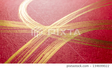 日式紋理，紅色和紙與金色曲線交錯，生成式人工智慧 134699022