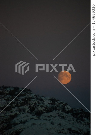 Midwinter moon over Bodo Midwinter moon over Bodo 134699330