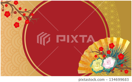 New year japanese style background New year japanese style background 134699683