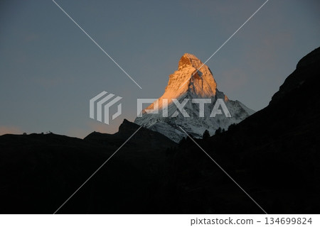 The Matterhorn at sunrise, horizontal The Matterhorn at sunrise, horizontal 134699824