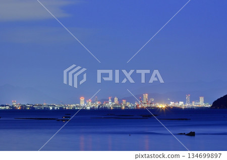 從江田島眺望廣島市夜景 134699897