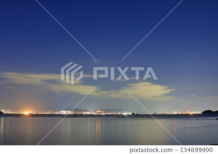 View of Hiroshima City from Etajima at night, looking towards Hatsukaichi City View of Hiroshima City from Etajima at night, looking towards Hatsukaichi City 134699900